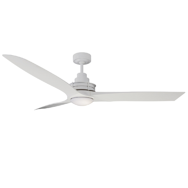 white mercator flinders ceiling fan with light
