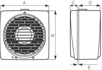 airflow window fan dimensions