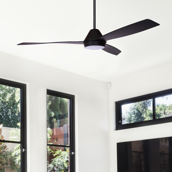 Eco Breeze Ceiling Fan with CCT LED Light & Remote - Black 52