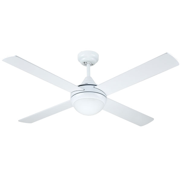 white azure ceiling fan with light