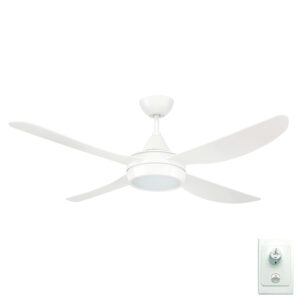 Brilliant Vector AC Ceiling Fan with LED Light White 52