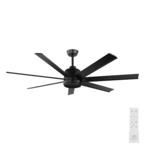 eglo tourbillion ceiling fan with remote in black 60 inches