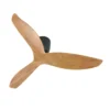 Aeratron AE+3 DC Ceiling Fan with Remote - Black with Timber Style ABS Blades 50" - Image 4