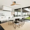 Aeratron AE+3 DC Ceiling Fan with Remote - Black with Timber Style ABS Blades 50" - Image 2