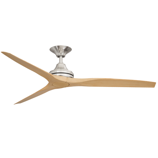 spitfire ceiling fan with nickel motor and natural blades