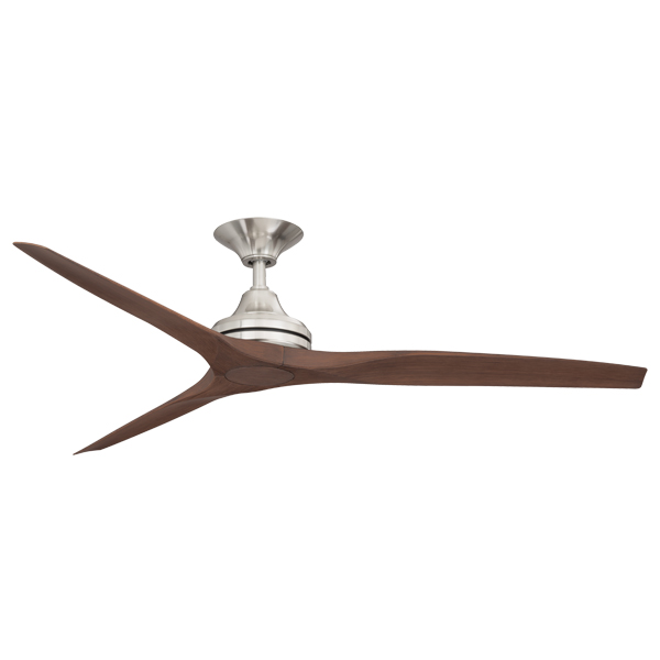spitfire ceiling fan with nickel motor and walnut plastic blades
