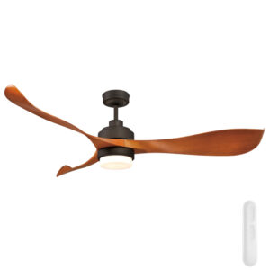 Airborne Enviro DC Ceiling Fan with LED Light and Remote - Oil Rubbed Bronze with Timber-style Blades 56