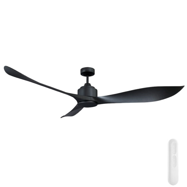 Mercator Eagle V2 DC Ceiling Fan with Remote - Black 66"