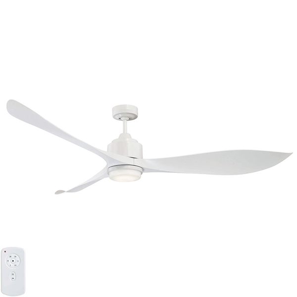 white mercator eagle xl ceiling fan with light