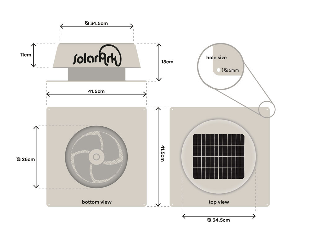 Solarark SAV10W dimensions