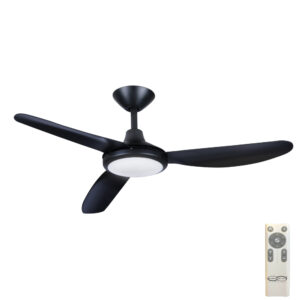 Hunter Pacific Polar v2 DC Ceiling Fan with LED Light - Matt Black 56"