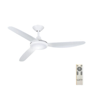 Hunter Pacific Polar v2 DC Ceiling Fan with LED Light - White 48