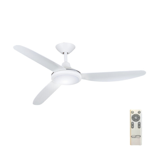 Hunter Pacific Polar v2 DC Ceiling Fan with LED Light - White 56"