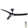 Hunter Pacific Aqua v2 IP66 DC Ceiling Fan with CCT LED Light - Matt Black 52