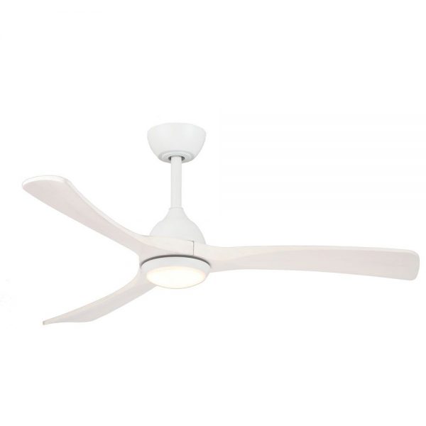 Claro Sleeper DC Ceiling Fan - White with Timber Blades 48