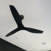claro whisper black ceiling fan outside