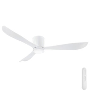 Mercator Instinct DC Ceiling Fan with White Ambience LED Light & Remote - White 54"