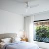 fanco infinity dc ceiling fan in a bedroom