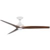 White Koa Ceiling Fan with LED Light
