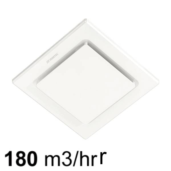 Martec Saturn 200 Square Ceiling Exhaust Fan - White - Universal Fans