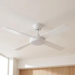 claro-summer-dc-52-inch-ceiling-fan-white-with-led-light-close-up-insitu