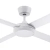 Fanco Eco Silent Pro DC Ceiling Fan with CCT LED Light - White 52