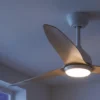 Fanco Eco Style DC Ceiling Fan with LED Light - White with Beechwood Timber Style ABS Blades 52" - Image 7
