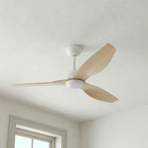 fanco-eco-style-dc-ceiling-fan-with-led-light-white-beechwood-52-bedroom-closeup