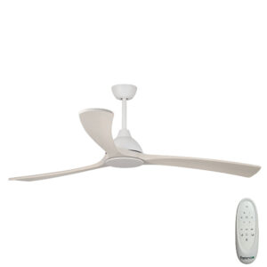 Fanco Sanctuary DC Ceiling Fan - White with Whitewash Blades 70"