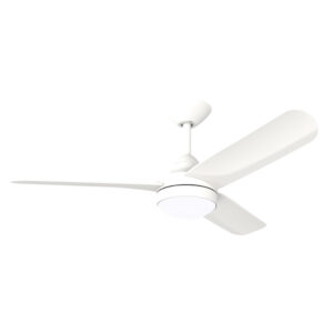 Hunter Pacific X-Over DC Ceiling Fan with CCT LED Light and Wall Control - White 56