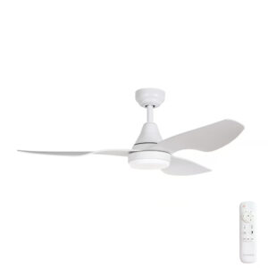 Three Sixty Simplicity DC Ceiling Fan with CCT LED Light - White 45
