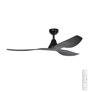 Three Sixty Simplicity DC Ceiling Fan with Remote - Black 52