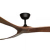 Three Sixty Timbr DC Ceiling Fan with Remote - Black with Walnut Blades 72