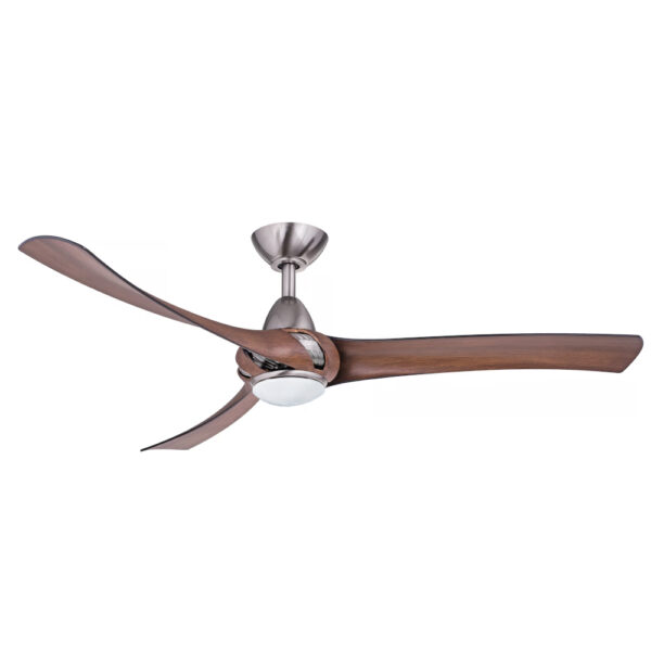 Three Sixty Arumi V2 52" Ceiling Fan with LED Light Pewter with Koa Blades