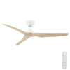 Fanco Infinity-iD SMART DC Ceiling Fan - White with Beechwood Blades 54