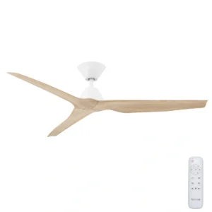 Fanco Infinity-iD SMART DC Ceiling Fan - White with Beechwood Blades 54" - main