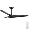 claro designer black 3 blade ceiling fan