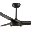 Claro Designer 3 or 5 Blade DC Ceiling Fan with CCT LED Light - Black 52" - Image 4