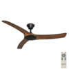 Hunter Pacific Aqua v2 IP66 DC Ceiling Fan - Matt Black With Koa 52