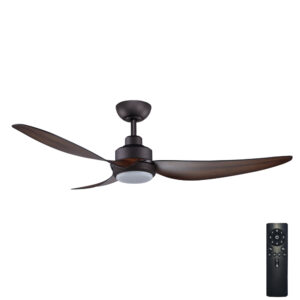 Three Sixty Trinity v3 DC Ceiling Fan with CCT LED Light - Oil Rubbed Bronze with Koa Blades 56