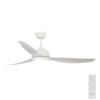 Claro Whisper DC with Light in White 58 inch
