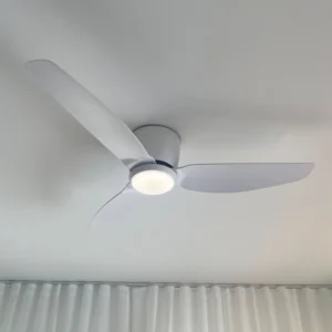 Alternative view of Claro Whisper Low Profile DC Ceiling Fan with LED Light - White 44"
