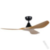 Eglo Surf DC Ceiling Fan Black with Burmese Teak Blades 48