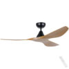 Eglo Surf DC Ceiling Fan Black with Burmese Teak Blades 52
