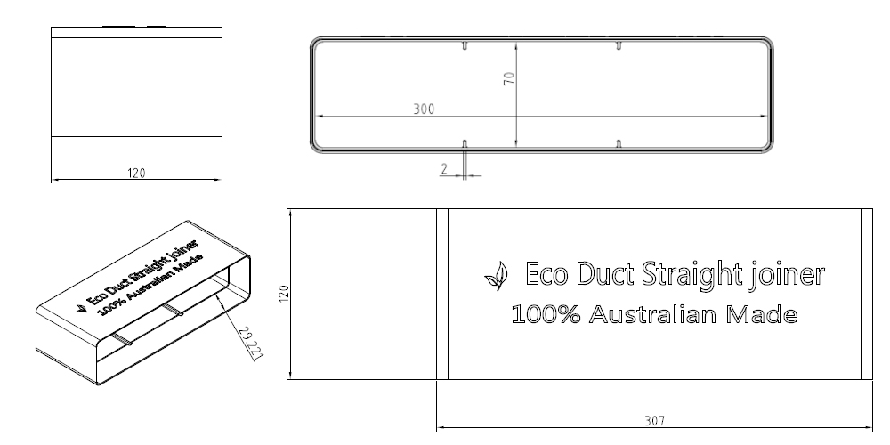 EDEDDJ1-duct-joiner-dimensions