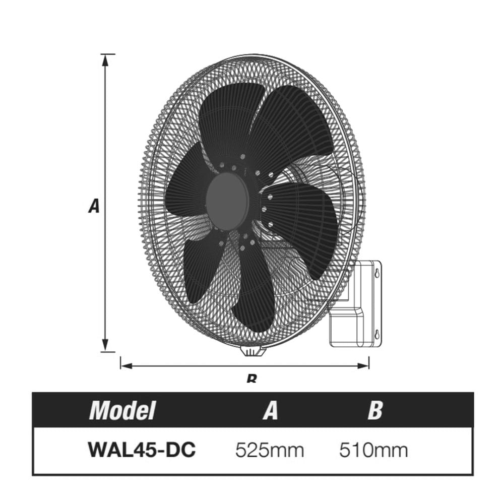 UF-WAL45-dimensions