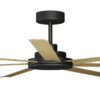 Calibo Alula DC Ceiling Fan with Remote Control Black with Bamboo Blades-80 inch Motor