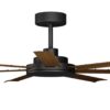 Calibo Alula DC Ceiling Fan with Remote Control Black with Koa Blades 60 inch Motor