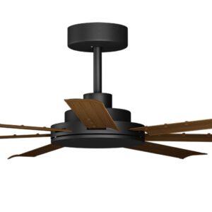 Calibo Alula DC Ceiling Fan with Remote Control Black with Koa Blades 60 inch Motor