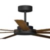 Calibo Alula DC Ceiling Fan with Remote Control Black with Koa Blades 80 inch Motor